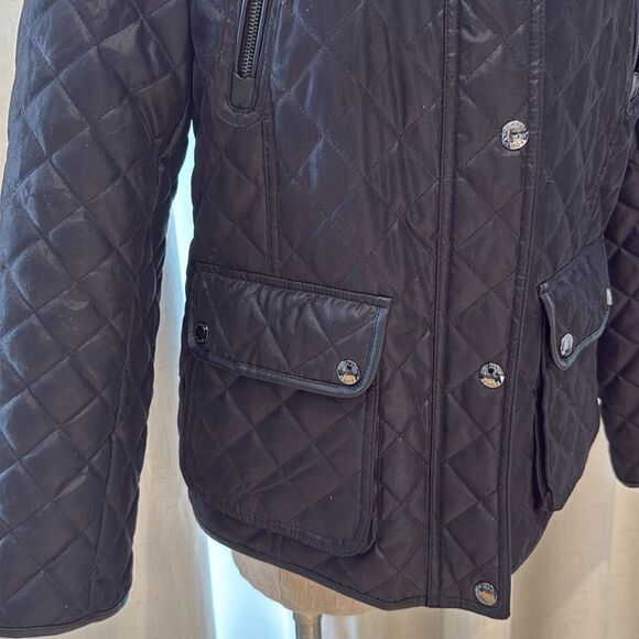 Michael Kors Quilted Black Jacket with Hood Size L - Picture 3 of 11